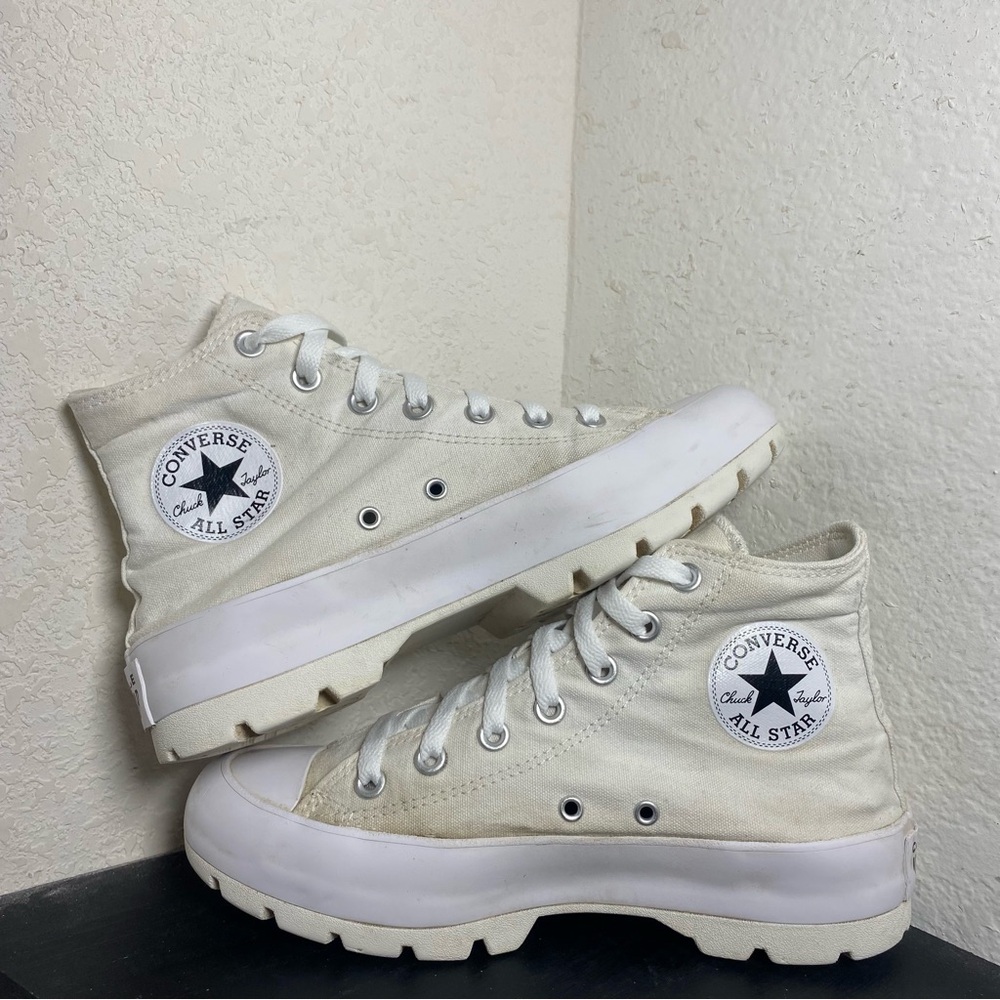 Converse ctas hi white lift lugged